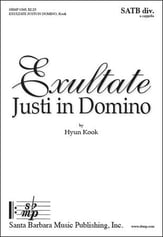 Exultate Justi in Domino SATB choral sheet music cover